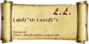 Labáth Lestár névjegykártya